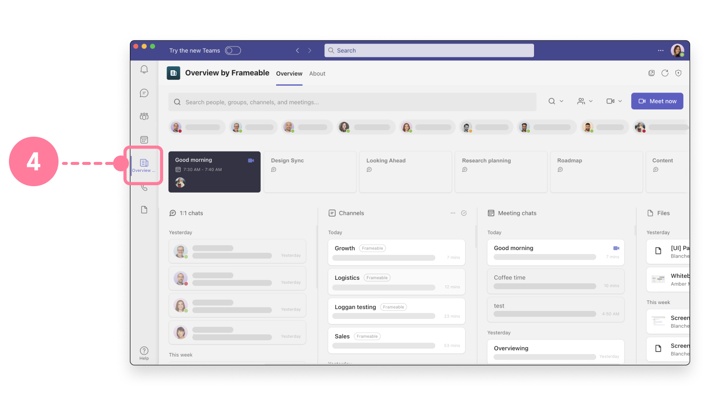 Overview tab in Teams