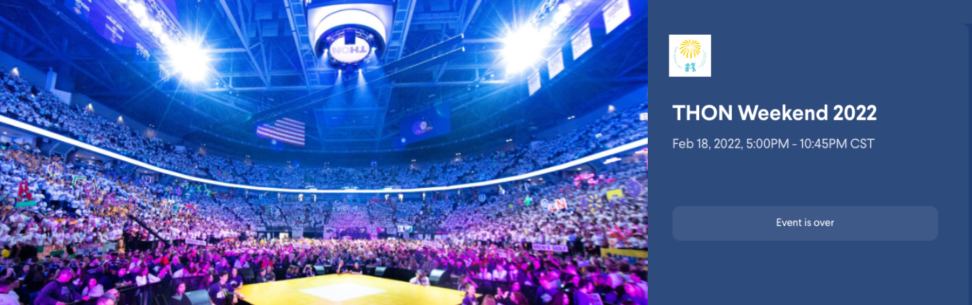 THON photo next to picture of an arena